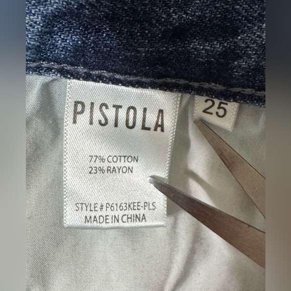 Pistola Jeans Stevie High Rise Wide Leg Flare Relaxed Blue Denim Size 25 - Picture 8 of 15
